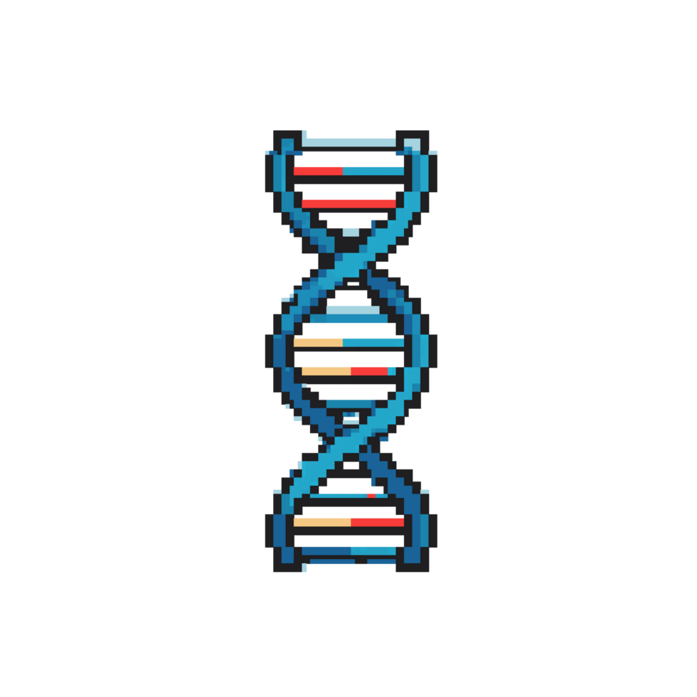 DNA Helix Pixel Art